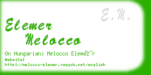 elemer melocco business card